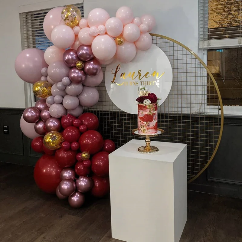 Розовый свадебный душ воздушный шар арочный комплект годовщина фиолетовый