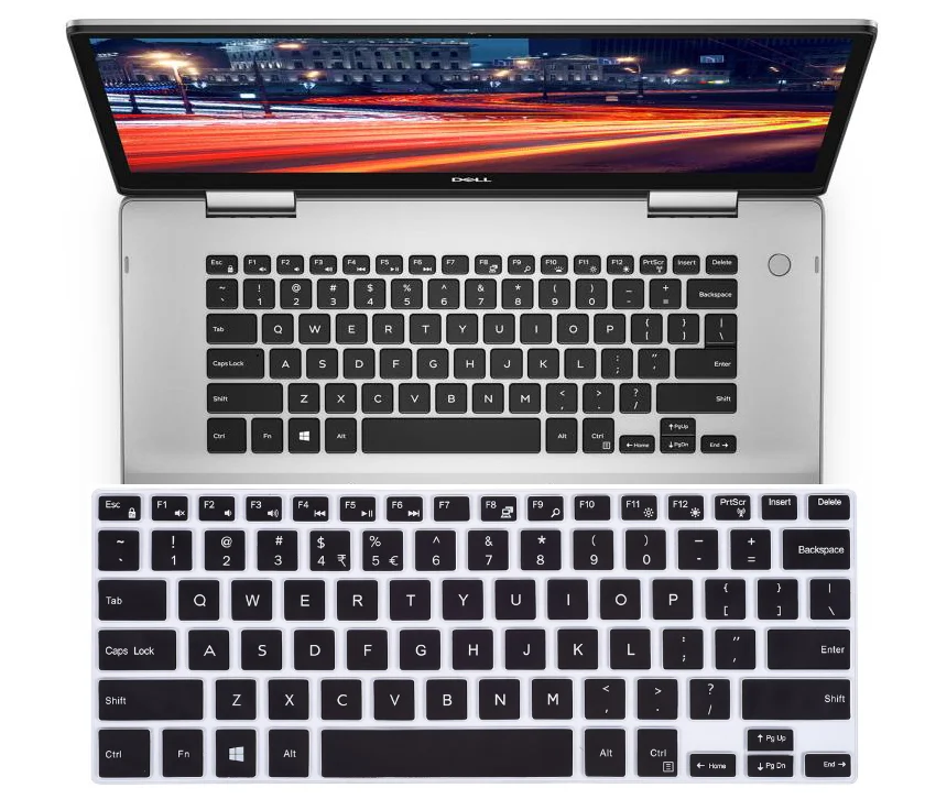 Силиконовый чехол для клавиатуры ноутбука Dell Inspiron 15 5000 5568 5578 5579 5585/Inspiron 7000 7569 7570 7573