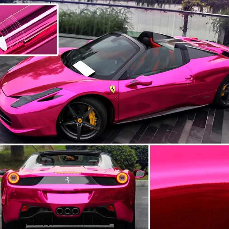 Высокое растяжимое зеркало Серебряное хромированное гибкая виниловая пленка