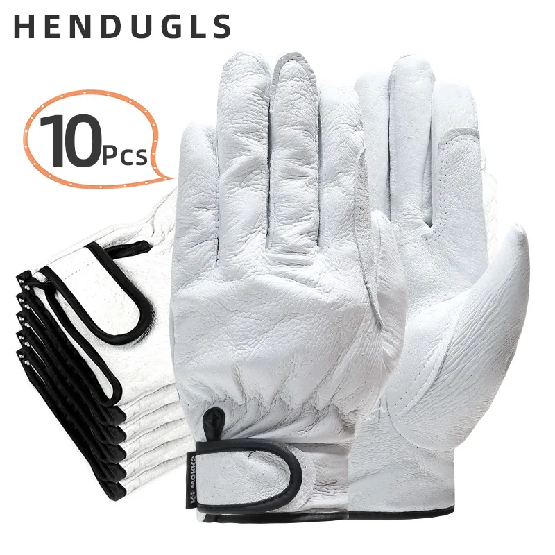 HENDUGLS 10 шт. плюс хлопковые теплые рабочие перчатки высокого качества Механические