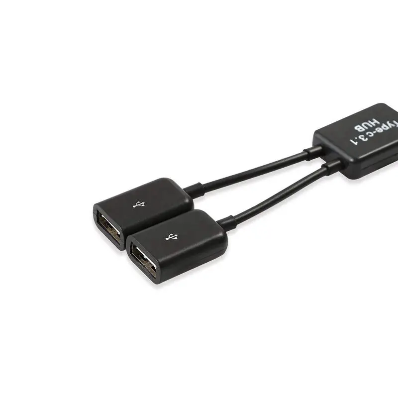 Type C OTG USB 3 1 Male to Dual 2 0 Female Charge Port HUB Cable Y Splitter | Электроника