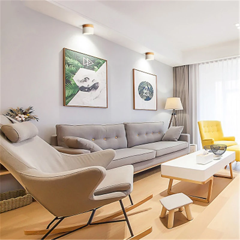 

Wall Mounted Downlight Aisle LED Creative Personality Solid Wood Home Hall Lamps Simple Modern Porch Balcony Ceiling Lamp