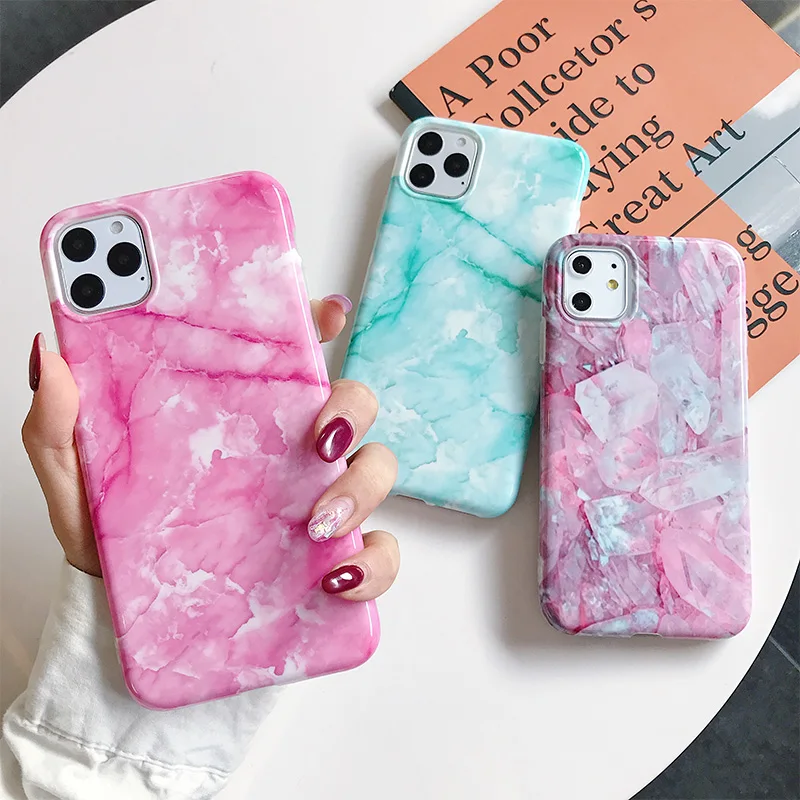 TPU Case For iPhone 11 Pro Marble Design Shockproof Bumper Coques 6s 7 8 Plus X XR XS Max Phone Shell Back Cover | Мобильные
