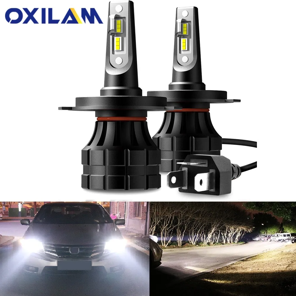 Oxilam 2X автомобилей головной светильник H4 12000LM турбо светодиодный H7 H13 H8 H11 9005 9006 6000 К