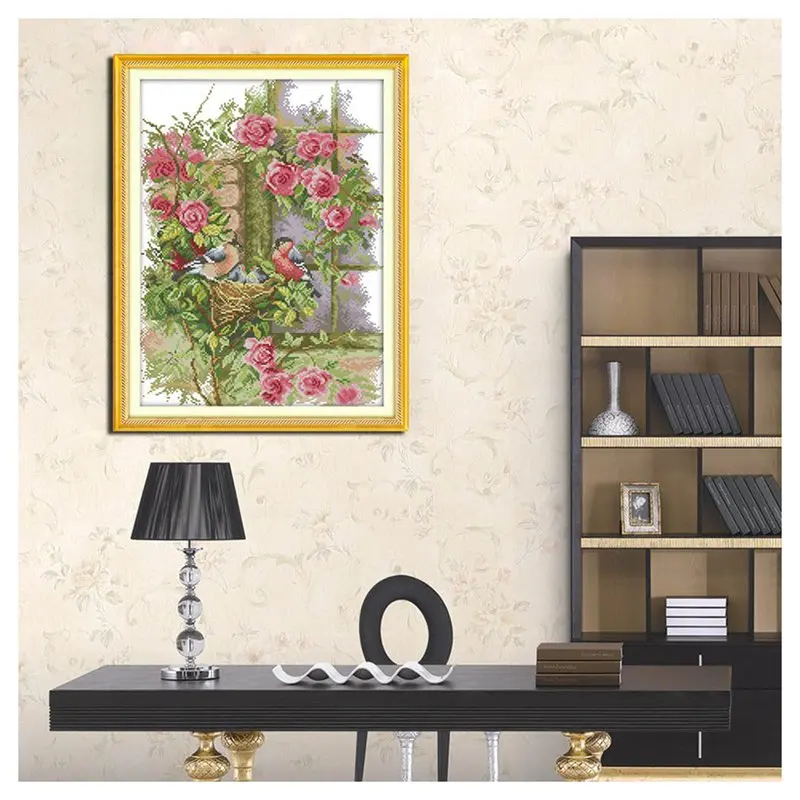 Акция! Набор для вышивания крестиком &quotсделай сам&quot с изображением семьи птиц 35