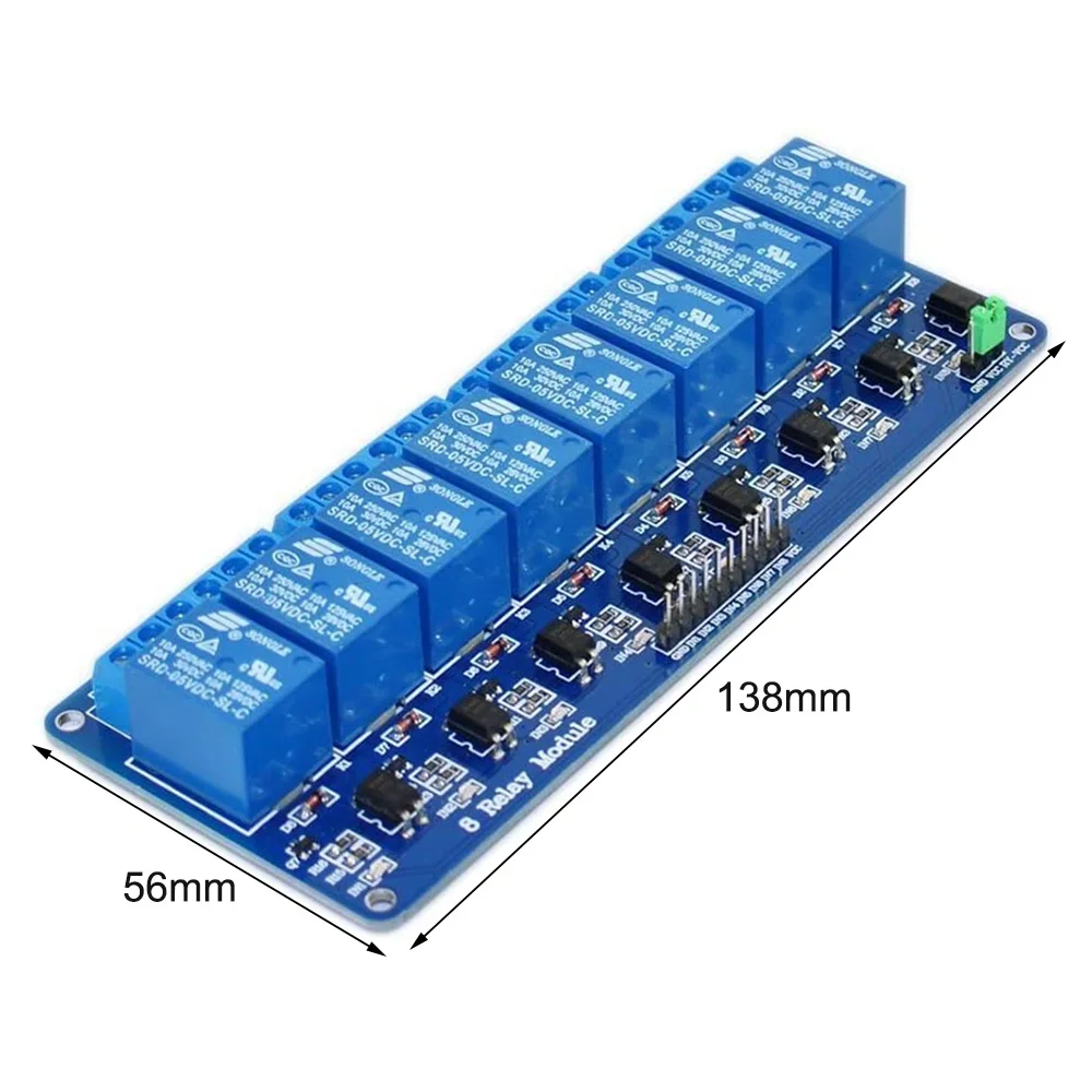 

DC 5V 8 Channel Relay Module with Optocoupler Low Level Trigger Module Expansion Board for AVR/51/PIC