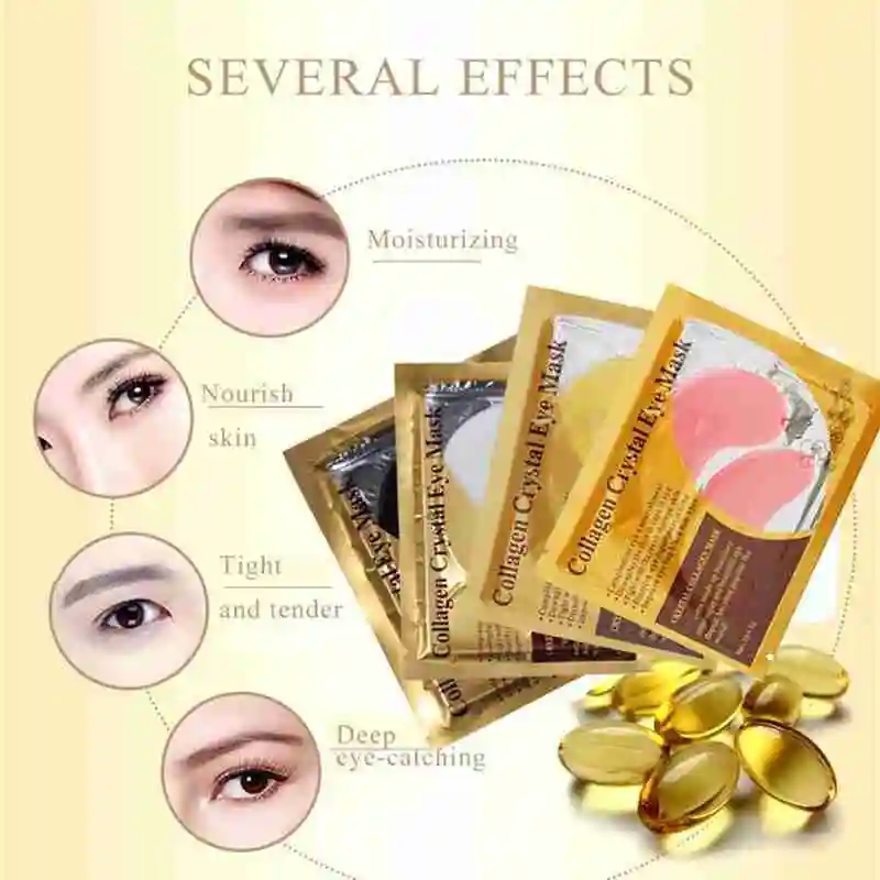 

4 Kinds Gold Crystal Collagen Eye Mask Eye Patches for Eye Care Dark Circles Removal Anti-Aging Skin Care Tool