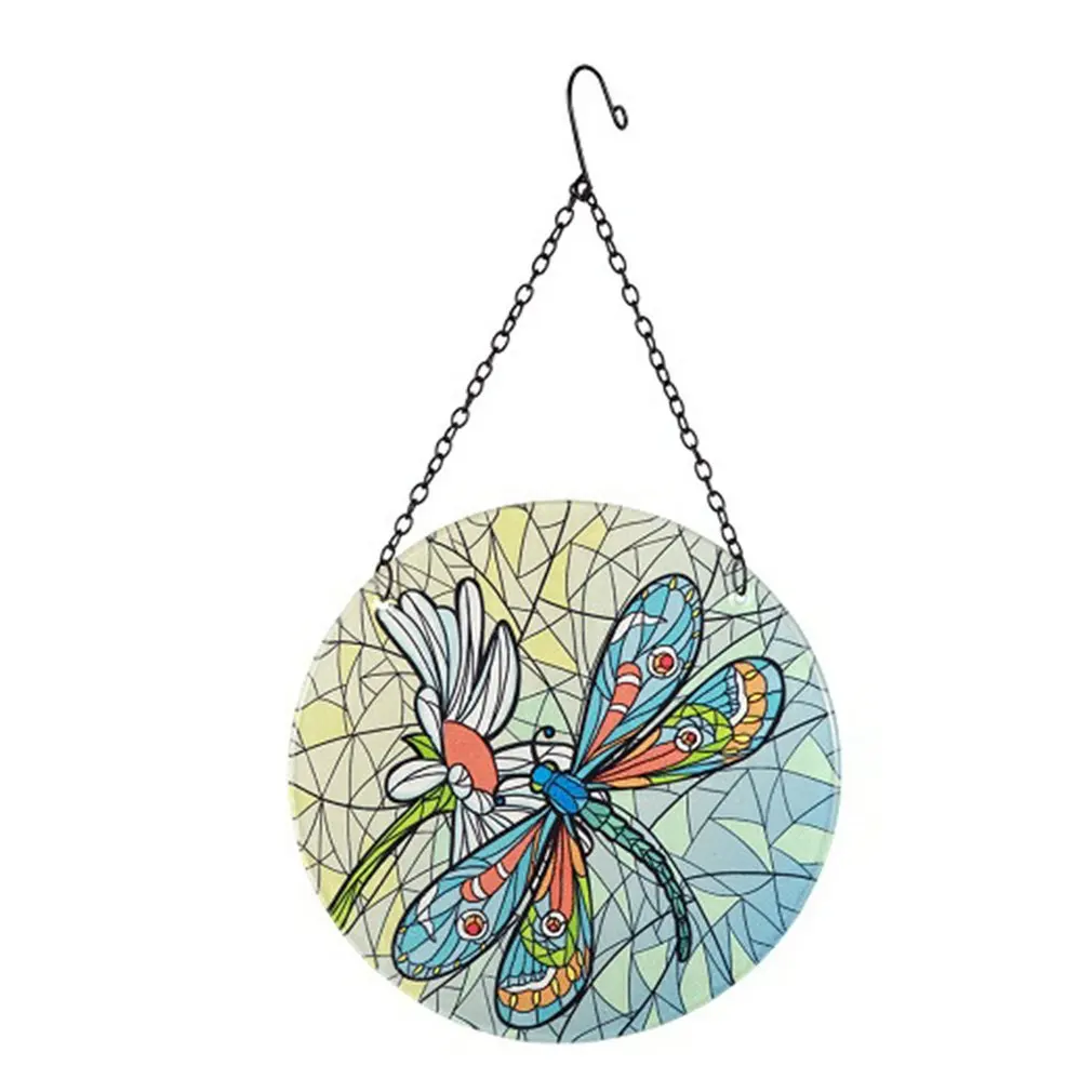 

Декоративные подвесные украшения для сада, украшение из органического стекла в виде стрекозы для садовых колокольчиков, красивое настенно...
