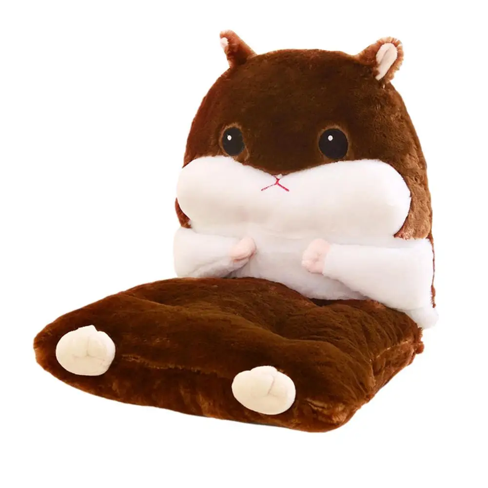 

Hamster Chair Cushion Chair Cushions With Lumbar Support Plush Cushion Hand Warmer Pillow Cushion 17.72*35.43in For Home Offi