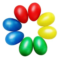 8pcs playful plastic percussion musical egg maracas egg shakers kids toys 4 different colors