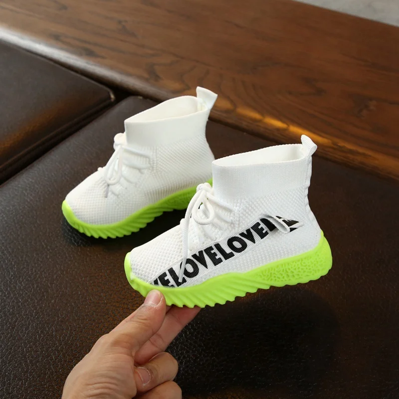 Кроссовки Детские с буквенным принтом модная повседневная обувь мягкая подошва