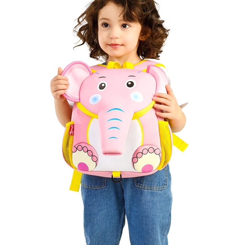 Милые школьные ранцы с 3d-рисунком розового слона для девочек, водонепроницаемые школьные рюкзаки для детских садов и детей, детские сумки с ...