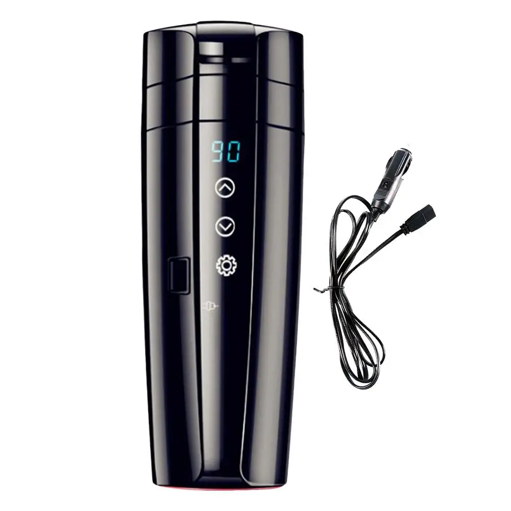 

12 В 24 В портативная Автомобильная нагревательная чашка из нержавеющей стали подогреватель воды бутылка кружка умная регулируемая температ...