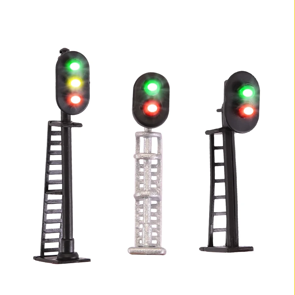 

DIY Model Making 1:87 Scale Ho Railway Train Traffic Light Signal Model Lamp 3V Sand Table Architecture Building Railroad Layout