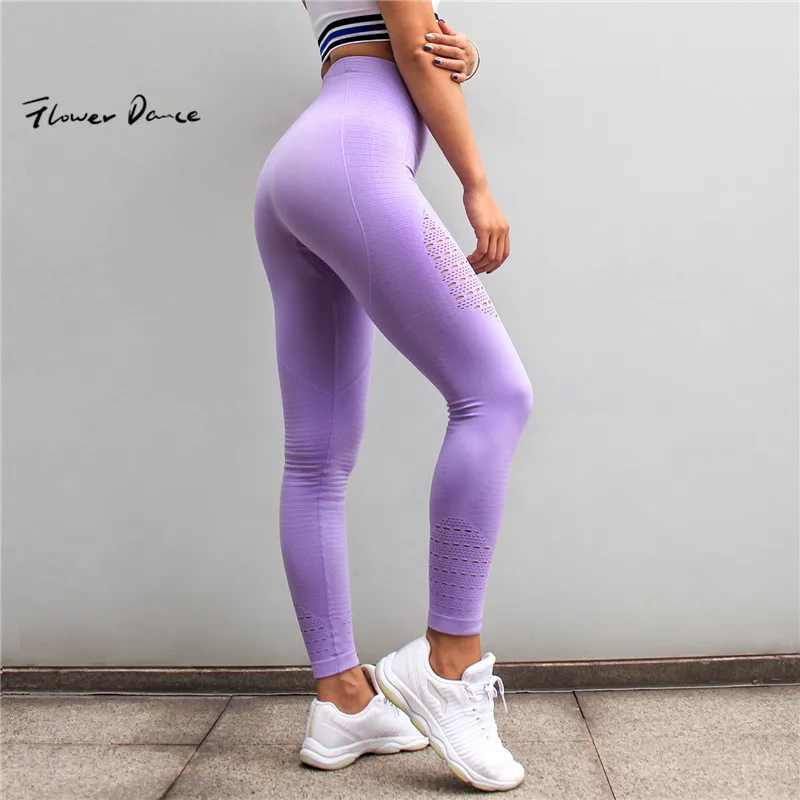 

FlowerDance Elastic Yoga Pants Gym Shark Sport Leggings Jogging High Waist Stretchy Athletic Leggings