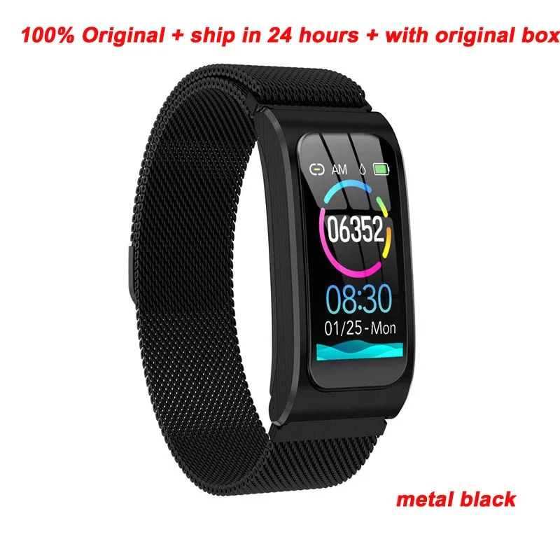 Steel strap black Greentiger AK12, умный браслет для мужчин и женщин, IP68, водонепроницаемый, для измерения артериального давления, для мужчин, стройный, для контроля за циклом, фитнес-трекер, умный Браслет - Цвет: Steel strap black