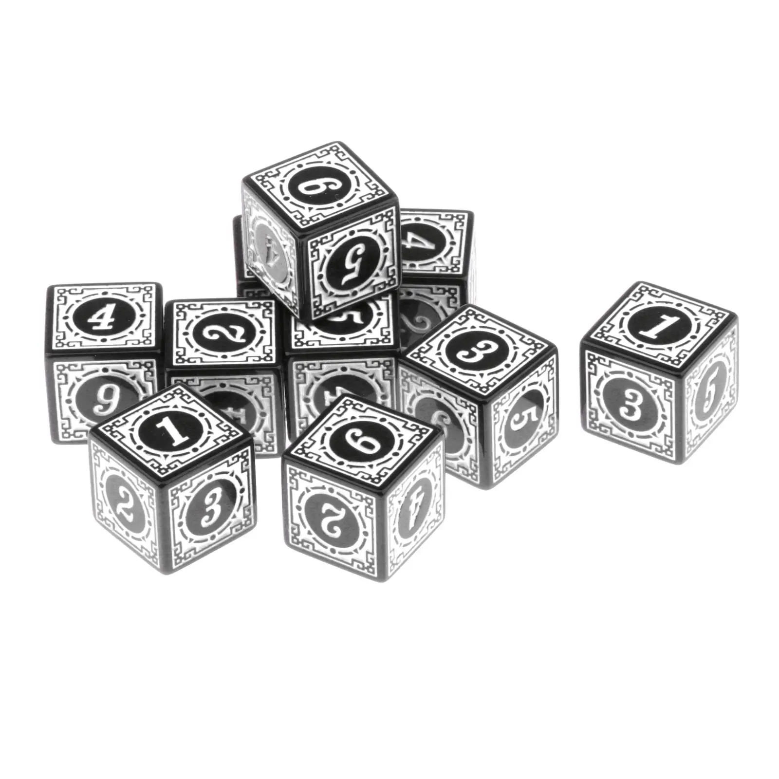 10 штук многосторонние Акриловые Кубики D6 для настольной доски ролевых игр | Спорт