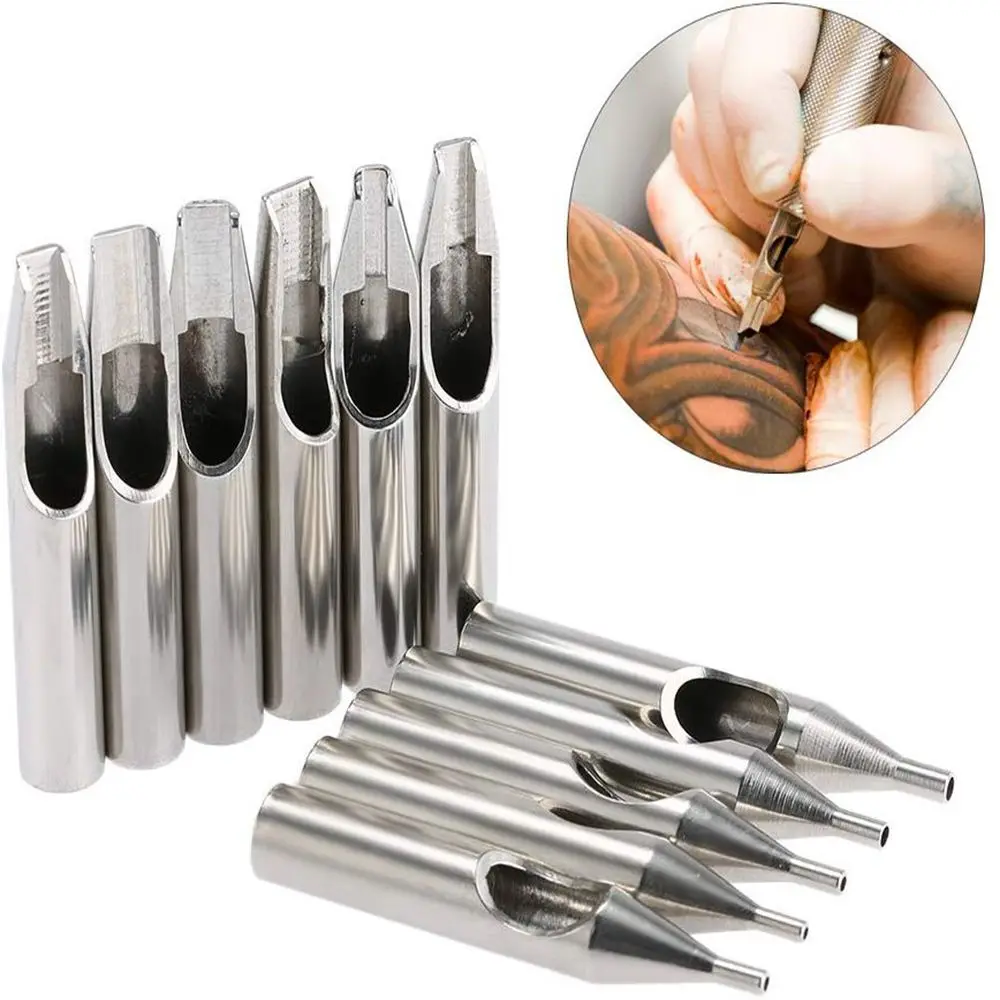 

22pcs Tattoo Tips Set Round Diamond Magnum DT RT FT Stainless Steel Tattoo Tip Tube Assorted for Tattoo Machine Gun Ink Grip
