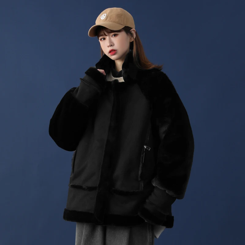 Новинка 2022 Женское зимнее пальто из искусственного меха ягненка женское