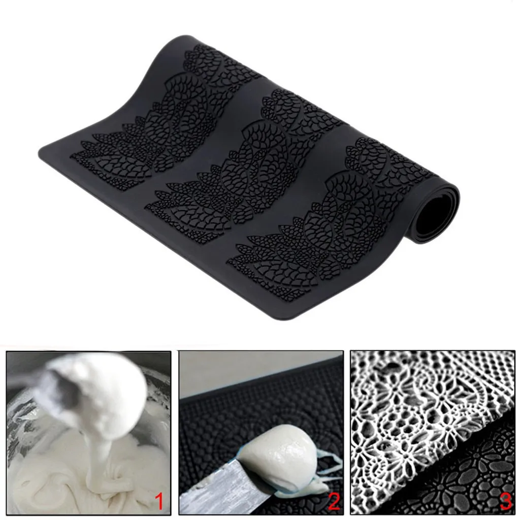 Кружевная силиконовая красивая кружевная форма для свадебного торта в