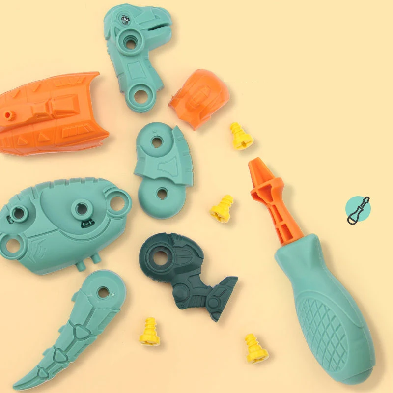 Conjunto de dinosaurios para ni&ntilde;os, juguetes educativos para ni&ntilde;os peque&ntilde;os, Kit de atornillar, juguete de construcci&oacute;n para ni&ntilde;os de 3 4 a&ntilde;os, rompecabezas 3D-4