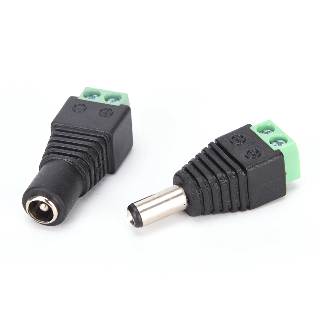 12V 2.1 X 5.5mm DC Power Plug Male Female Jack Adapter Connector For CCTV (1 Male+1 Female) | Электроника