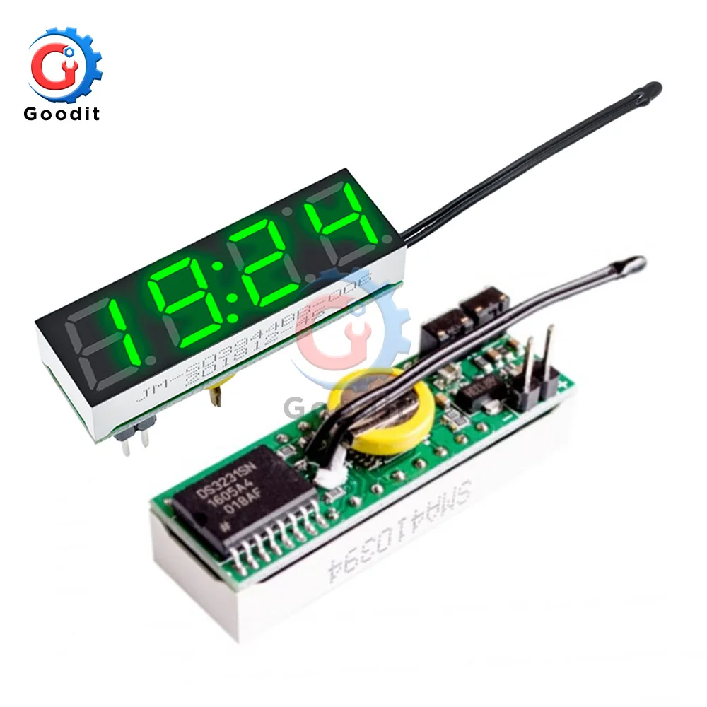 3 в 1 светодиодный цифровые часы-трубка модуль напряжения температуры термометр