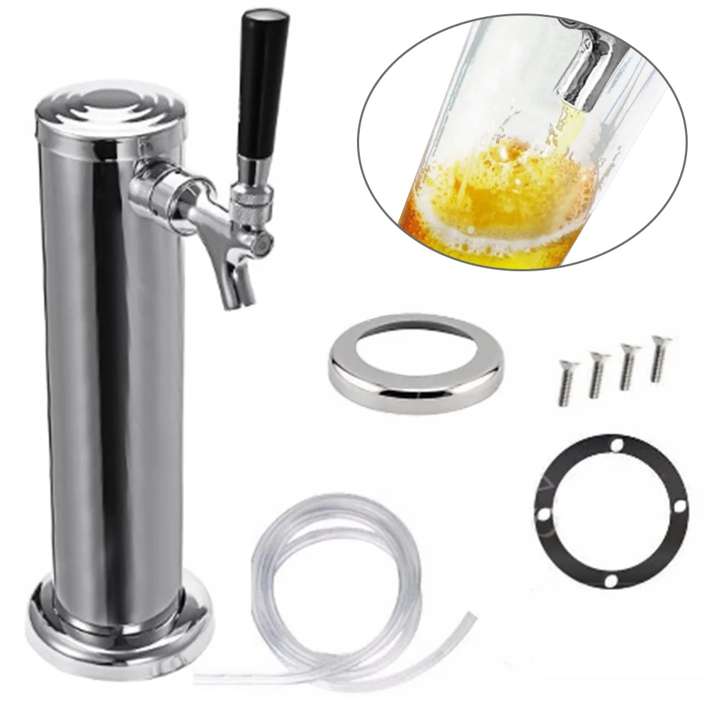 

With Accessory Easy Install Drinking Wine Flow Control Brew Tool Dispensing Beer Tower Draft Single Tap Stainless Steel One Way