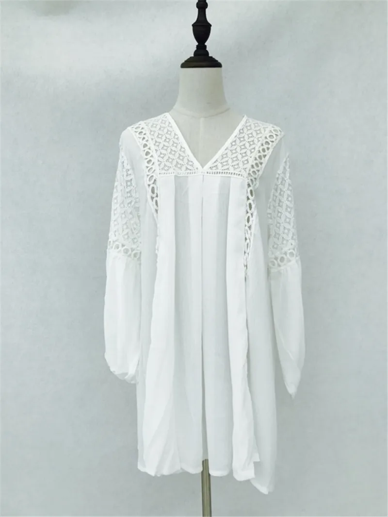 Летняя Пляжная накидка парео 2020 шифоновая с длинным рукавом для бикини купания