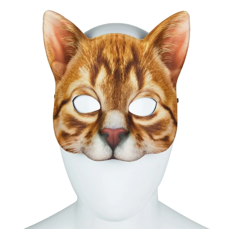 Маска животного с имитацией принта пикантная маска кошки для карнавала
