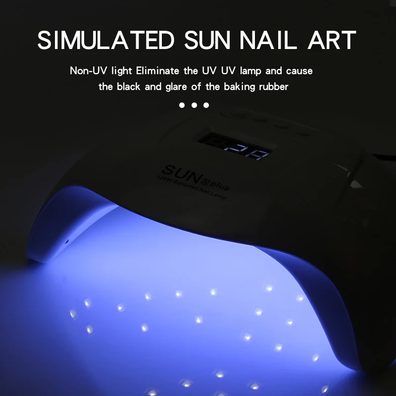 

Handheld Gel UV Light LED Nail Lamp Nail Polish Dryer Painless for Nails Art 120W CIN6 899