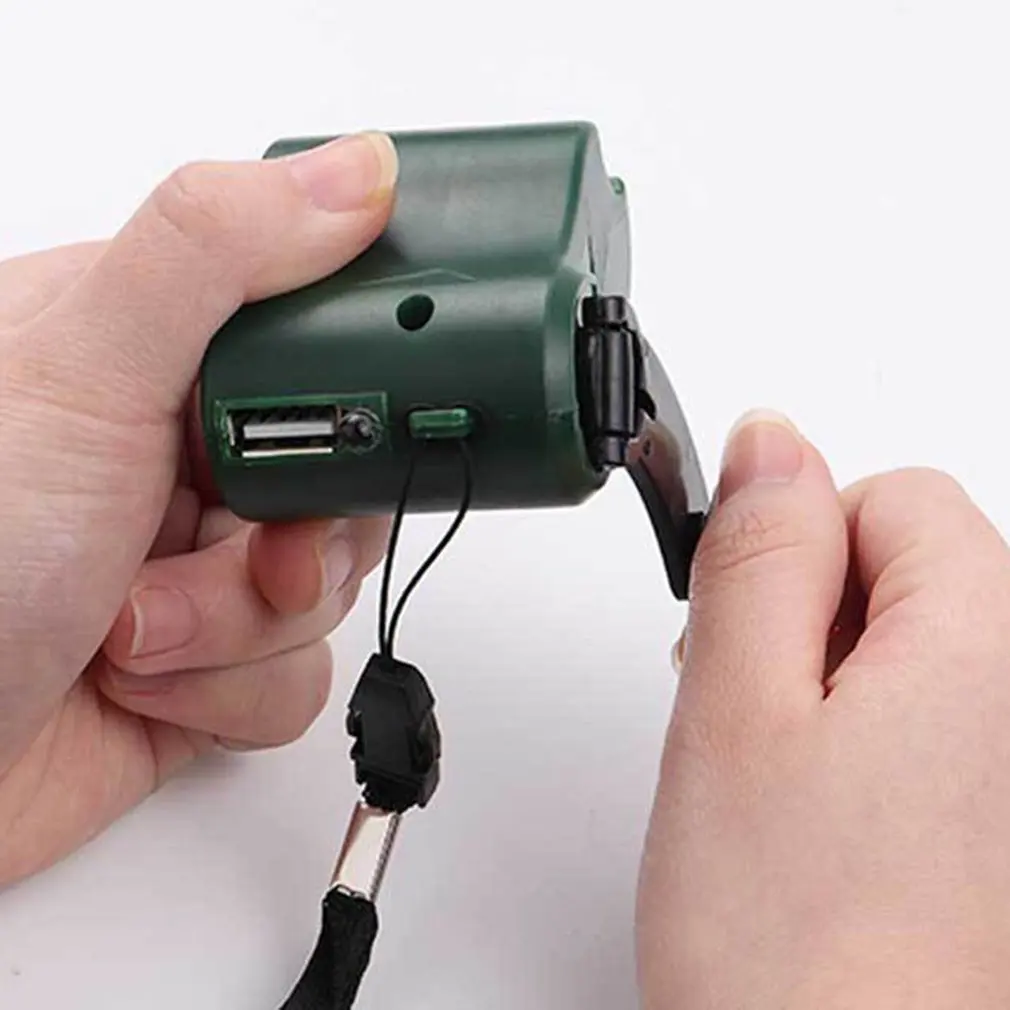 

Mobile Phone Emergency Power USB Hand Crank Charger Electric Generator Universal Mobile Charge Hand Dynamo Charging