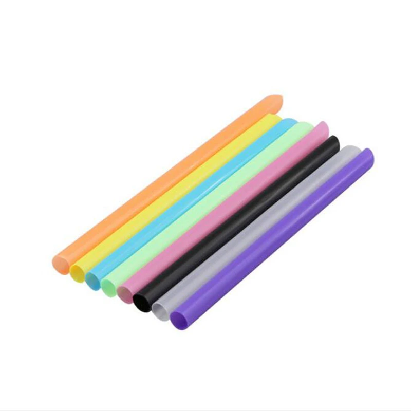 Широкие питьевые гибкие соломинки для чая молока коктейлей индивидуальная