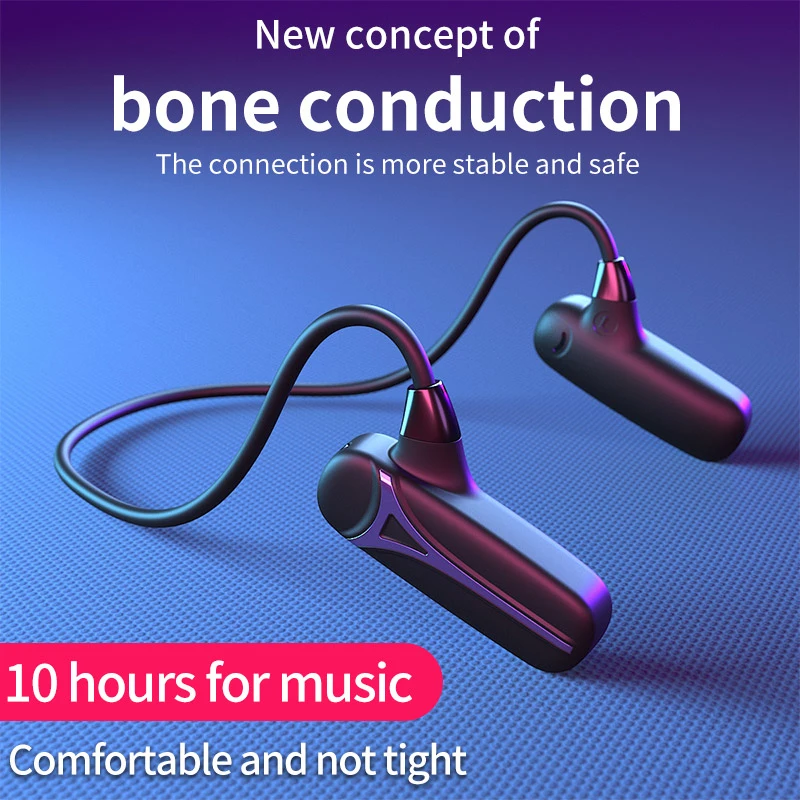 

F1 Bone Conduction Wireless Headphone Bluetooth 5.0 IPX5 Waterproof Portable Fashionable Universal Compatible Sports Earphones