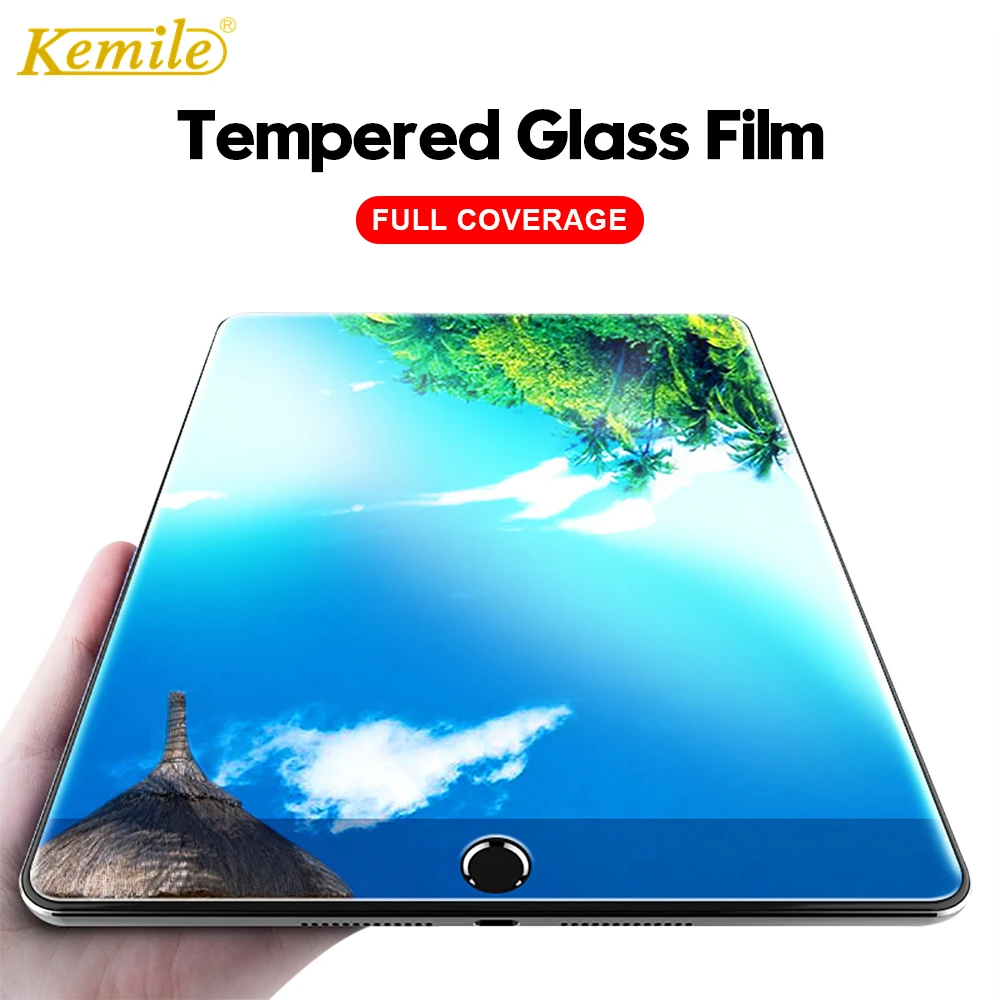 

9D Curved Full Cover Screen Protector Glass For iPad mini 5 4 2019 Air 3 2 1 Tempered Glass For iPad Pro 11 10.5 9.7 2017 2018