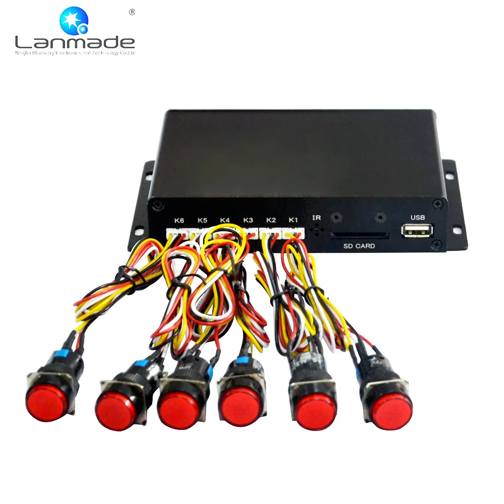 MPC1005-6 RS232/button control card indoor application CE/FCC/ROHS optical output video player box | Электроника
