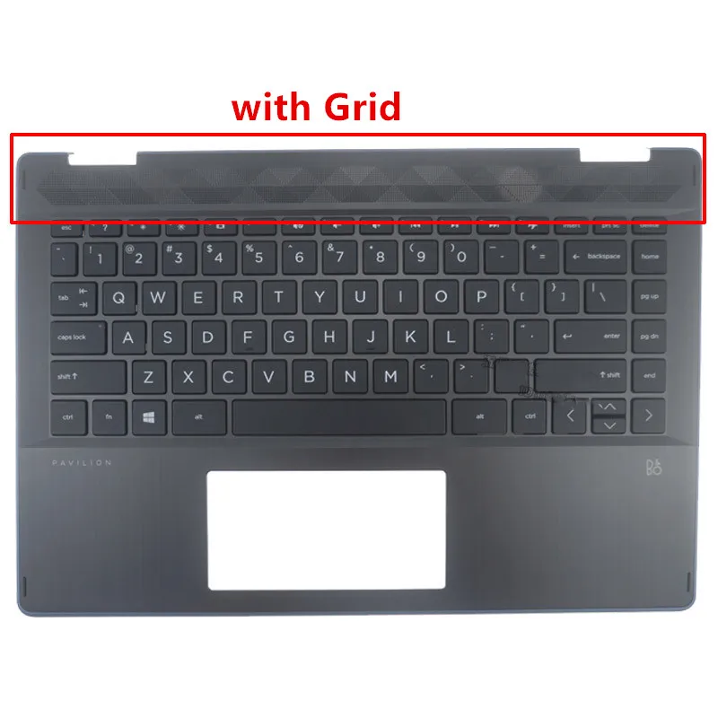 

NEW Keyboard Palmrest cover Grid for HP Pavilion X360 14-DH 14t-dh US L53794-001 L53785-001 L53796-001