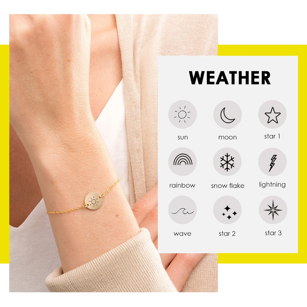 Женский браслет из нержавеющей стали с гравировкой на заказ|Индивидуальные