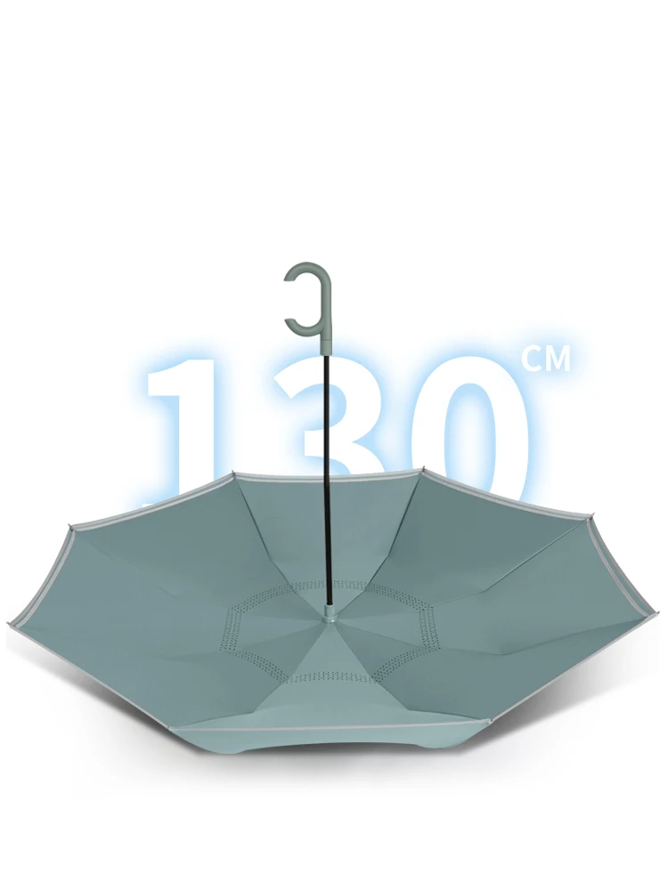 Online Ombrello Completamente Automatico Per Esterni Tinta Unita Antivento Di Alta Qualità Ombrello A Manico Lungo Parapluie Inverso Ingranaggio Pioggia DF50YS