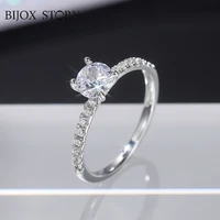 cao shi simple zircon engagement wedding ring copper plated platinum imitation diamond ring