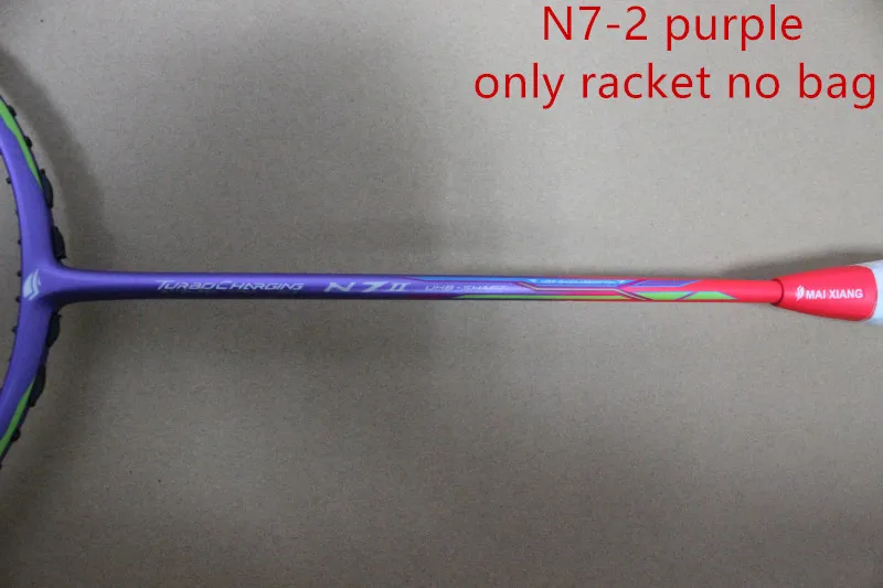 purple no bag N7-2 ракетки для бадминтона nano carbon высокое качество N7II ракетка для бадминтона - Color: purple no bag