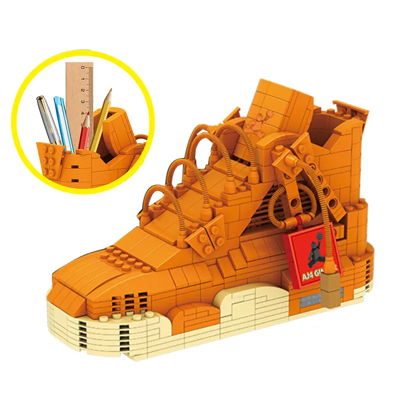 Мини плюс Air J Super Shoes строительные блоки кроссовки модель ручка контейнер кирпичи