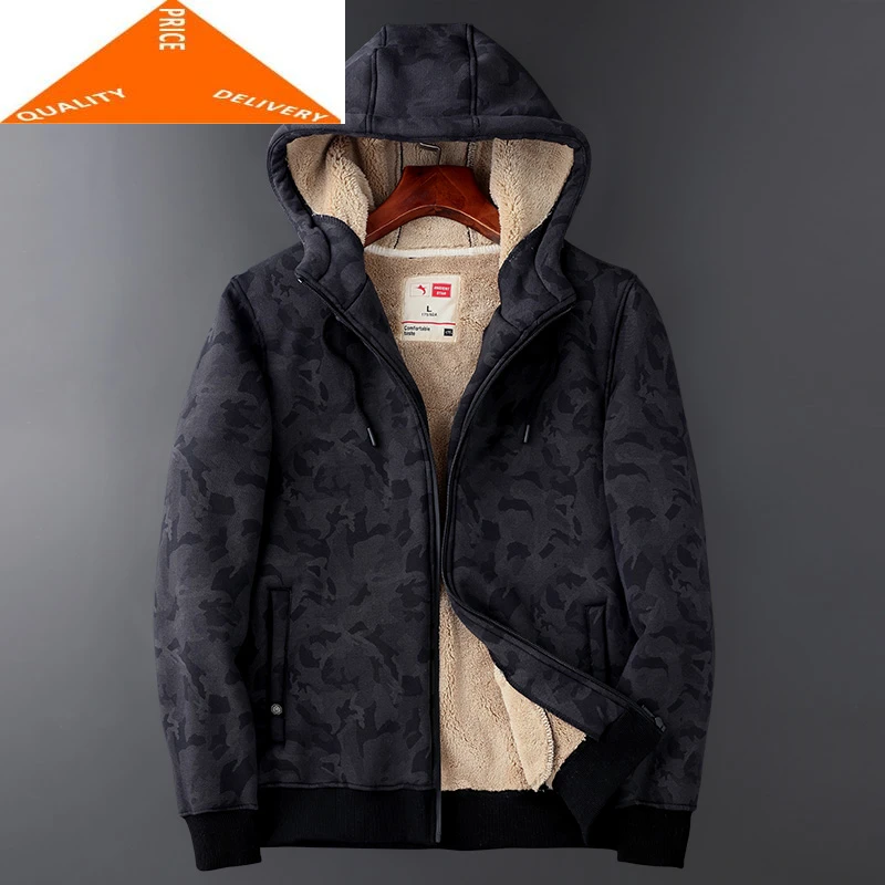 

Winter plus size Hoodies Men Clothes 2020 Streetwear Fashion Mens Sweatshirt Warm Fleece Jacket Hoodie Sudadera Coat 4646