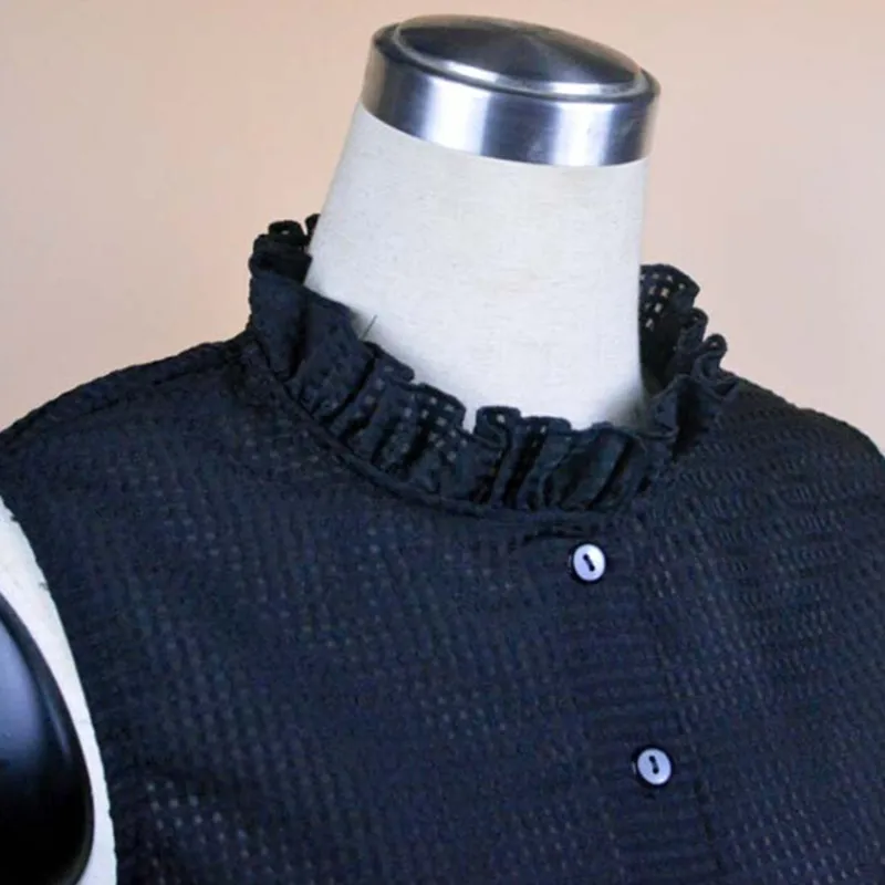 Блузка модная Осенняя Элегантная с воротником стойкой женский топ винтажный