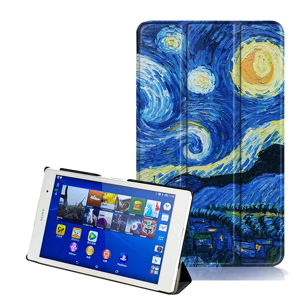 SYZ3 SY XK Кожаный чехол-подставка для sony Xperia Z3 Tablet Compact 8 дюймов с магнитом+ защита экрана+ стилус - Цвет: SYZ3 SY XK