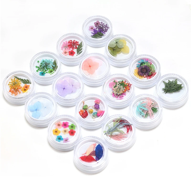 Смешанные сушеные цветы украшения для ногтей ювелирные изделия натуральные