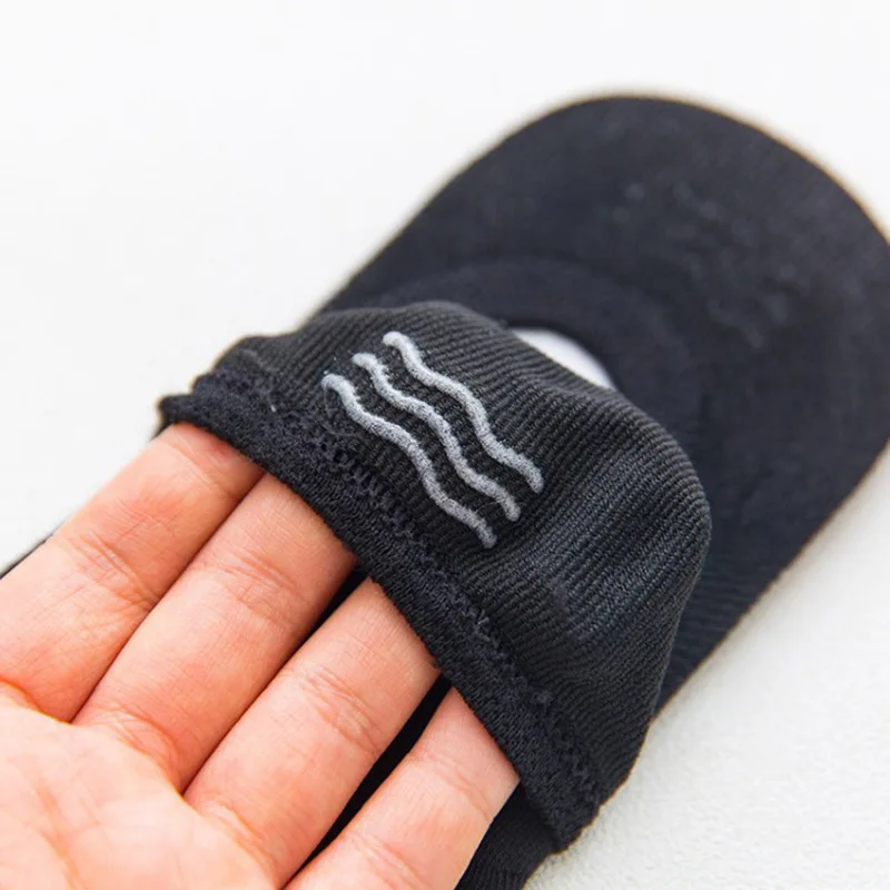 

5 Pairs 2021 New Men's Elk Thin Invisible Boat Socks Silicone Antiskid Leisure Full Color Cotton Socks Casual Sports Socks