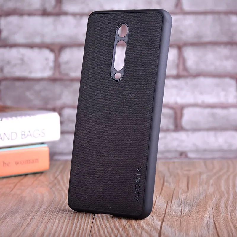 case for xiaomi mi 9t pro coque Luxury textile Leather skin soft TPU hard PC phone cover funda | Мобильные телефоны и