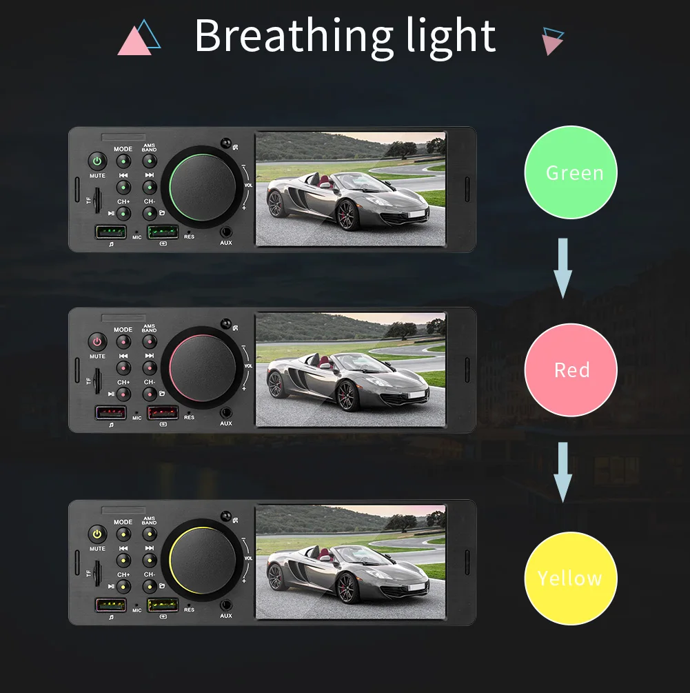 Автомагнитола FM плеер Bluetooth свободные руки 1 Din аудио поддержка камеры заднего