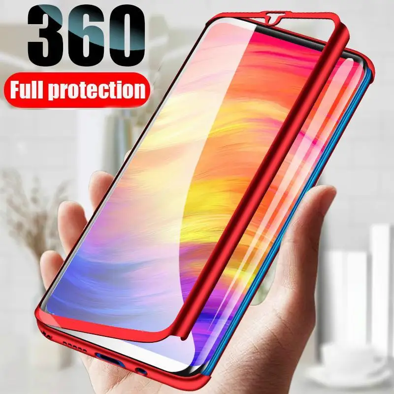 360 градусов противоударный чехол для телефона Xiaomi mi A2 A3 Lite 9T 9 SE CC9 CC9E Red mi 5plus K20 Note 5 6 7 Pro Чехол со стеклом